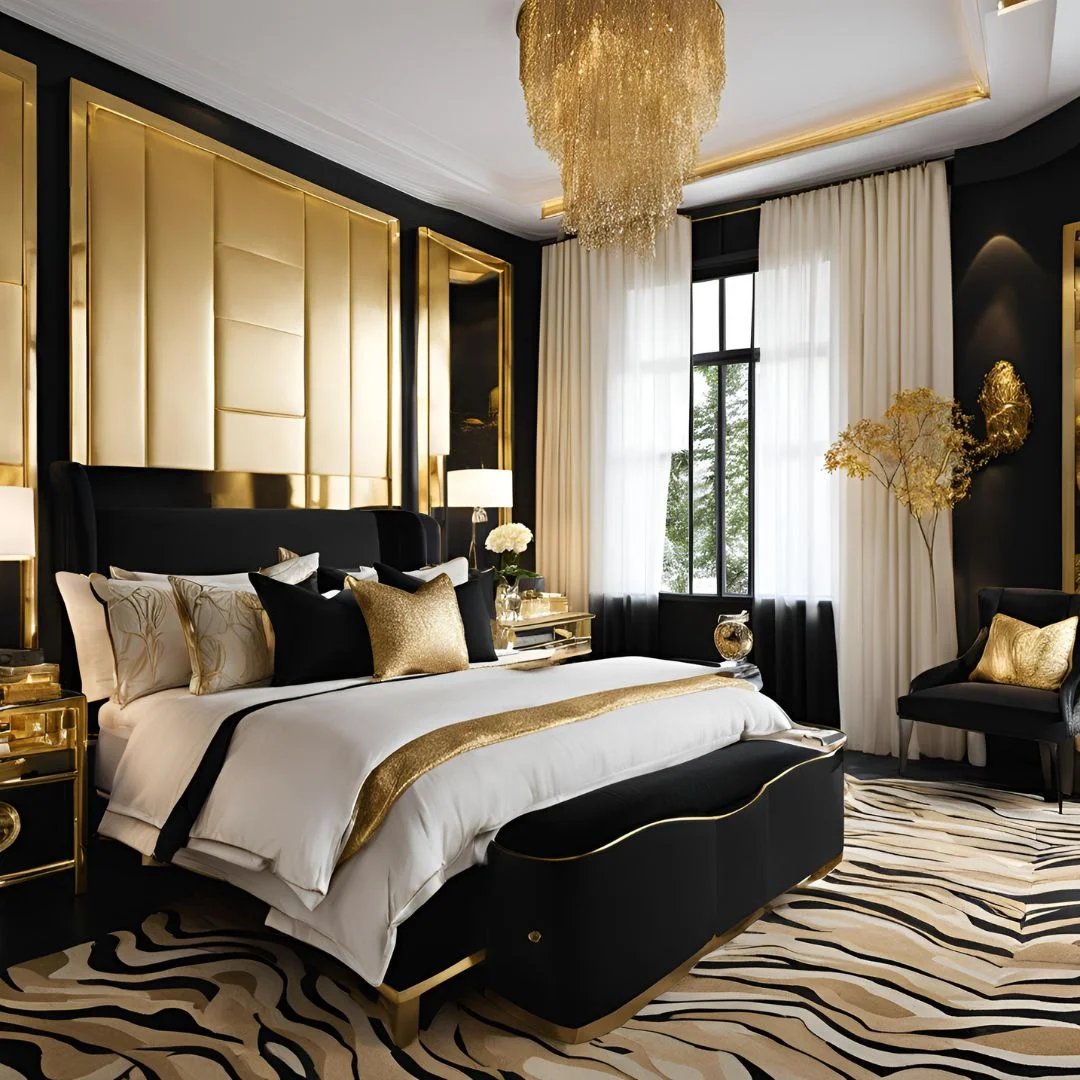 Gold and Black Bedroom Ideas