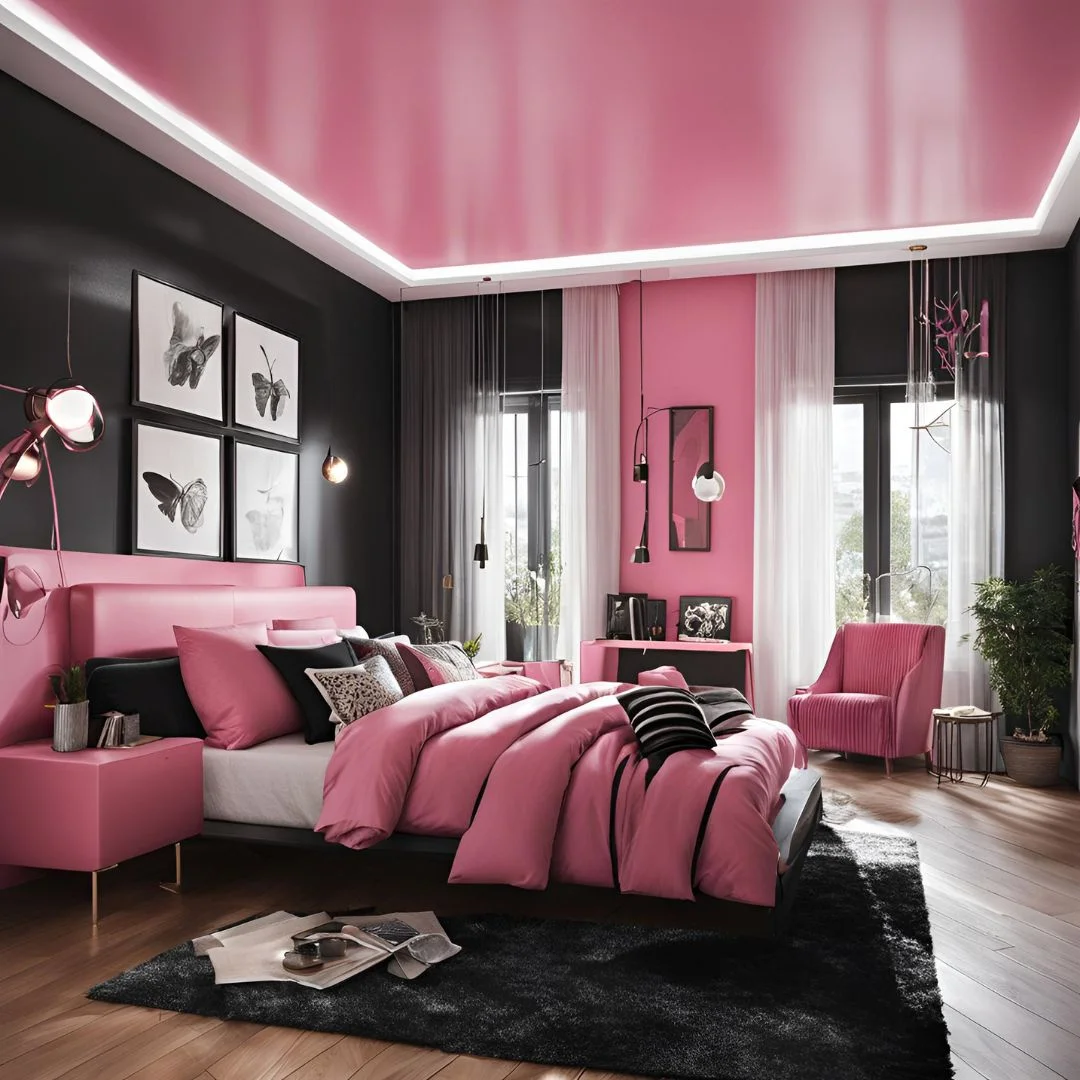 Pink and Black Bedroom Ideas