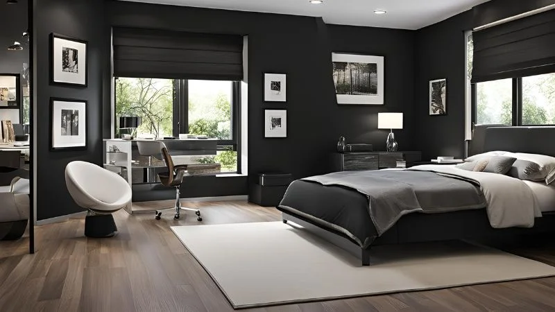 black bedroom decor