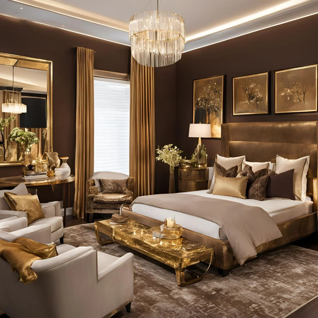 Brown and Gold Bedroom Ideas