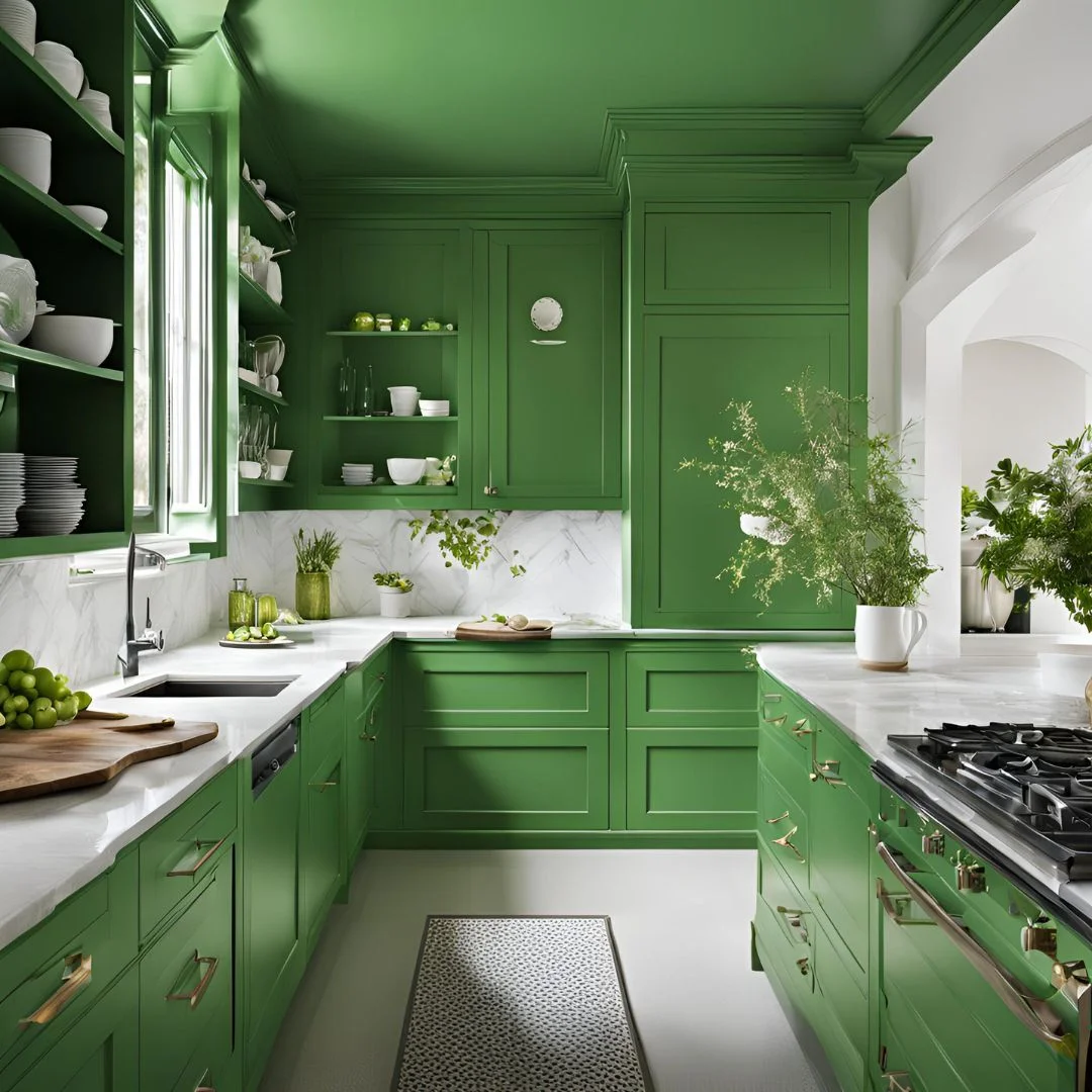 Green and White Kitchen Ideas
