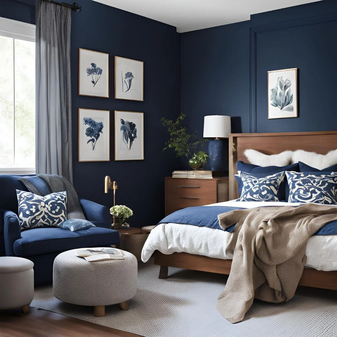 Navy Bedroom Ideas for Couples