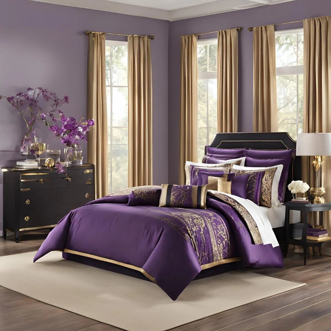 Purple and Gold Bedroom Ideas