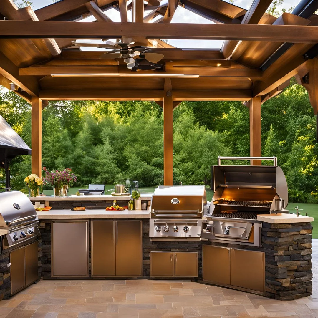 Small Covered Outdoor Kitchen
