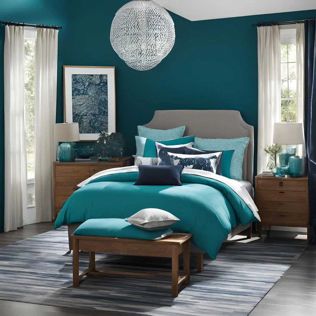 Teal and Navy Bedroom Ideas