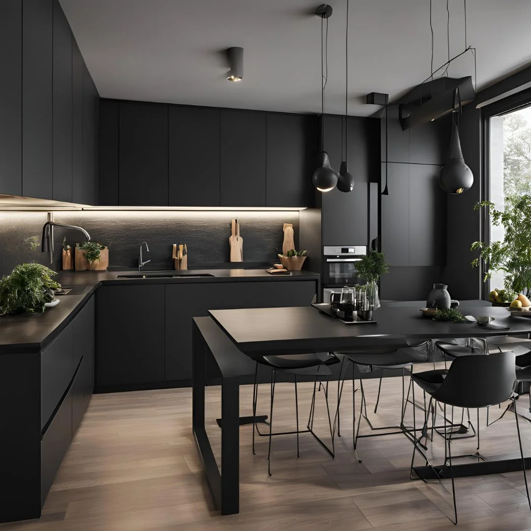 dark modern kitchen designs
