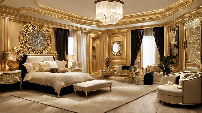 gold bedroom decor ideas