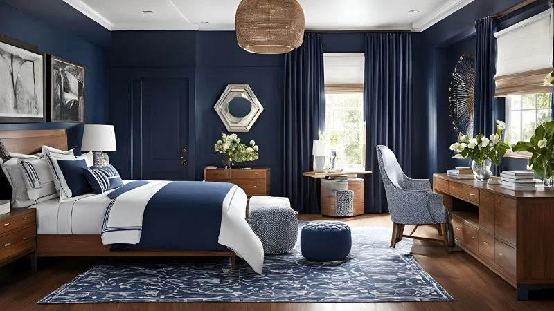 navy bedroom decor ideas