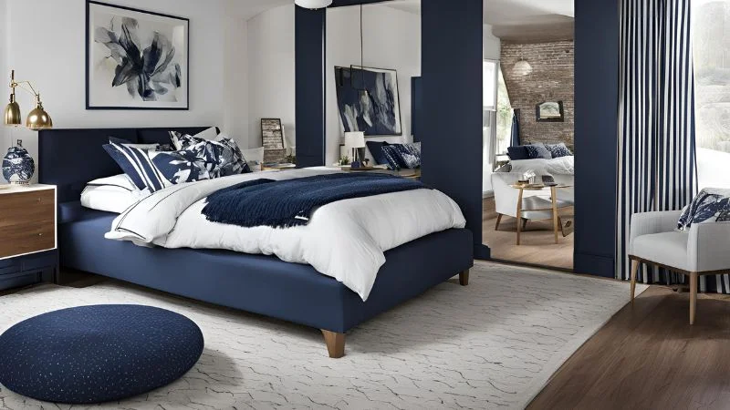 navy bedroom designs