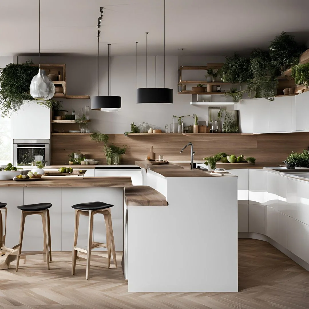 organic modern kitchen decor