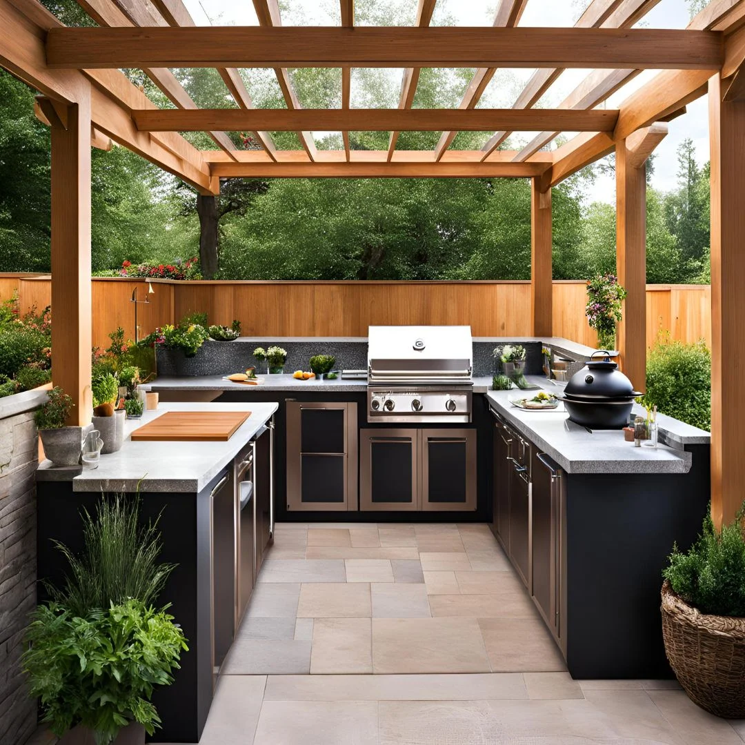 simple outdoor kitchen design