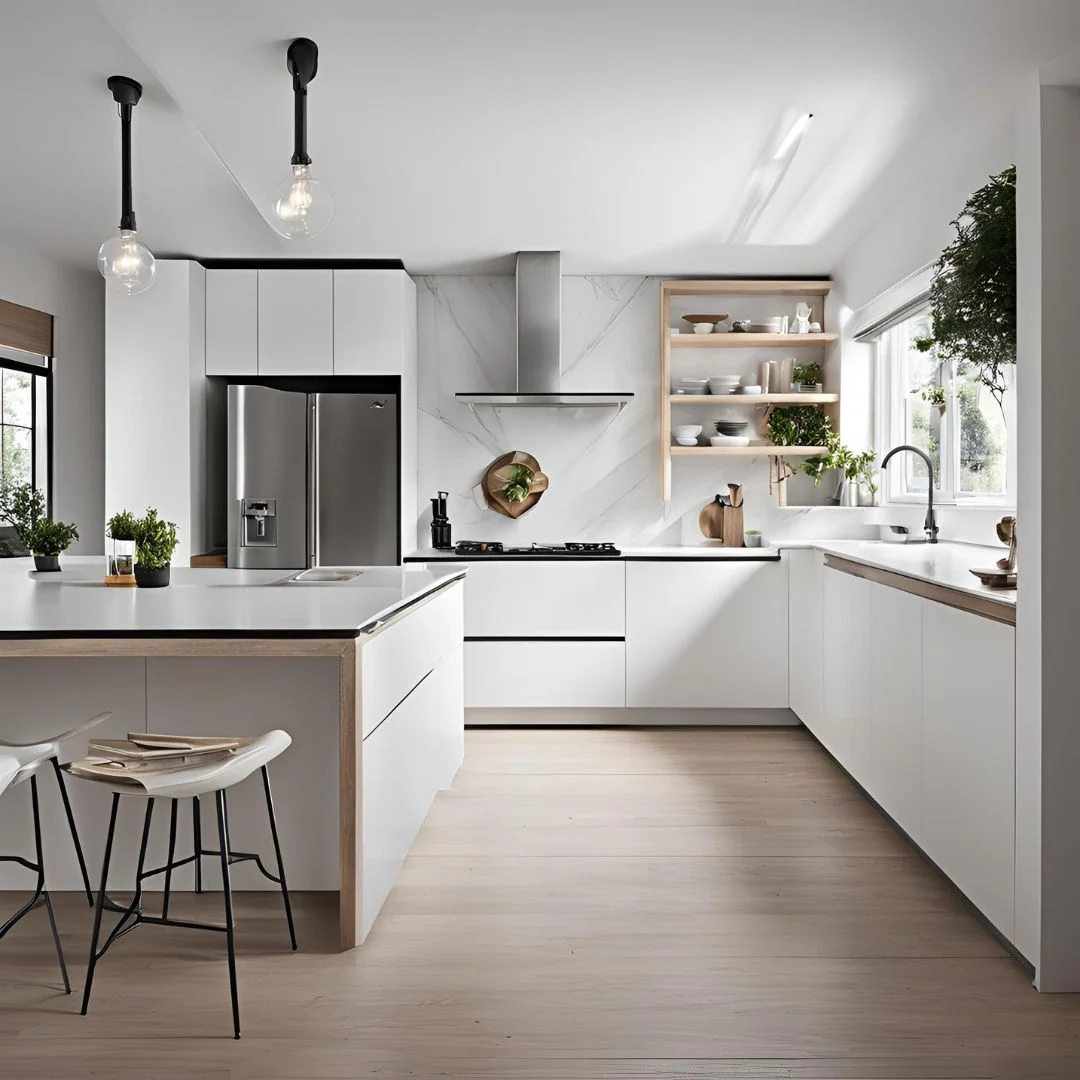 white modern kitchen designs